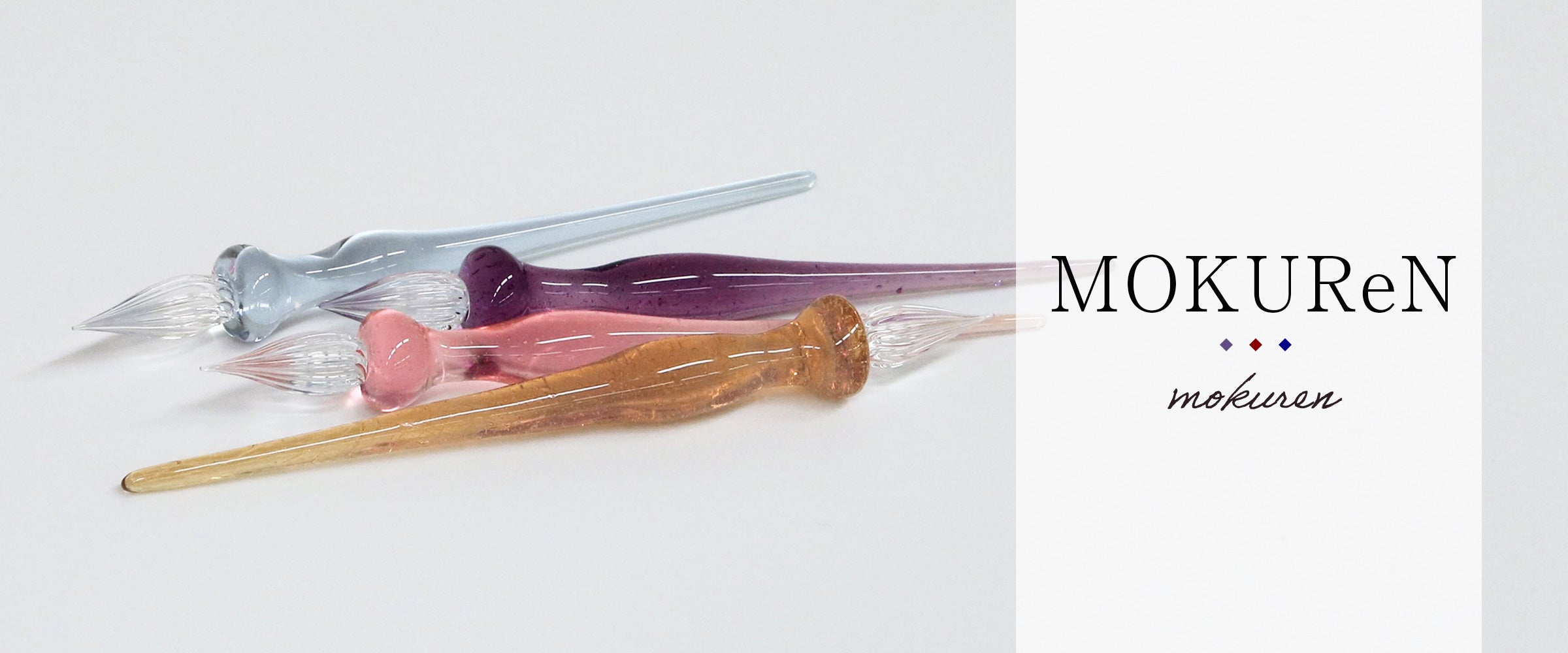 MOKUReN シャボンガラスペン　ピンク MOKUReN – PellePennaペンショップ