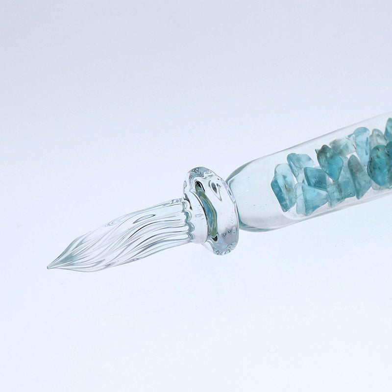 ガラス工房 まつぼっくり ストームグラス+ アパタイト ガラスペン