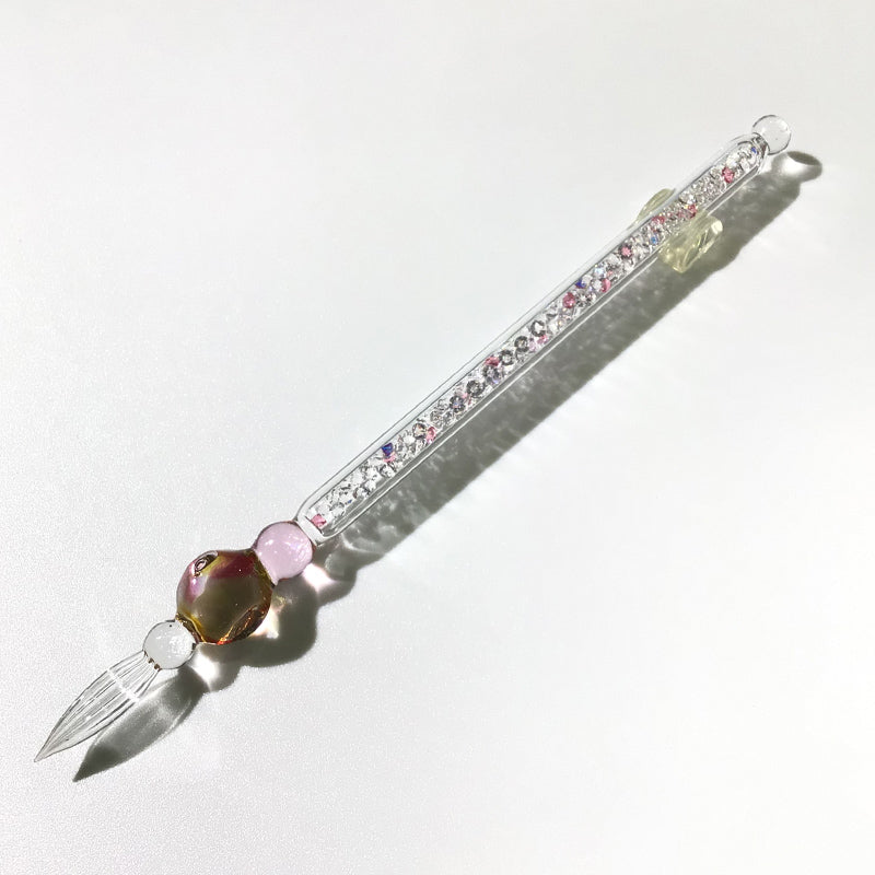 グラスカオリア, glasskaoria, ジュエル , jewel , ピンク, pink ,ガラスペン, glass dip pen