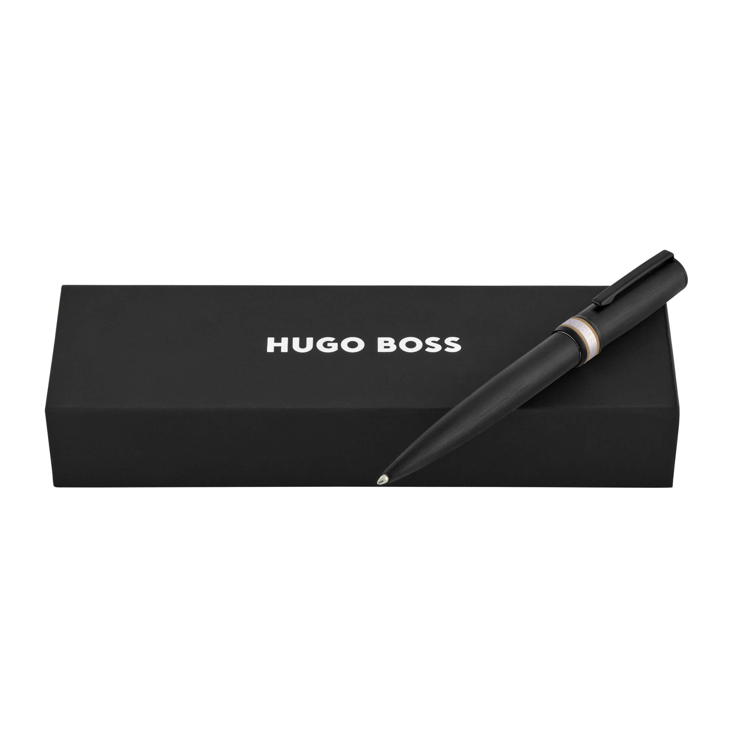 【新品】HUGO BOSS ボールペン HSW7774A BP マットブラック ヒューゴボス アーキブラッシュリング ボールペン | Pellepenna ペン