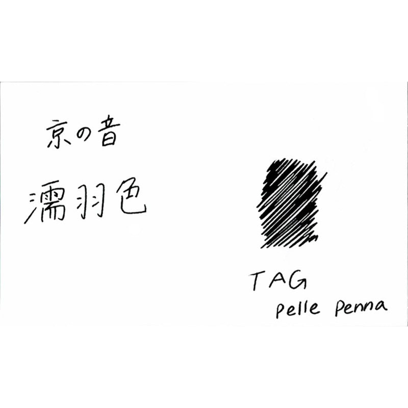 TAG　ボトルインク　京の音　濡羽色　色見本　KO-0101　インク