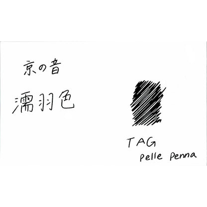 TAG　ボトルインク　京の音　濡羽色　色見本　KO-0101　インク
