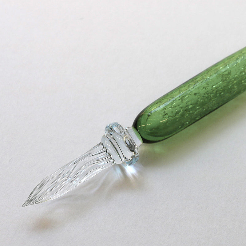 ガラス工房 まつぼっくり ツブツブ グリーン ガラスペン – PellePenna