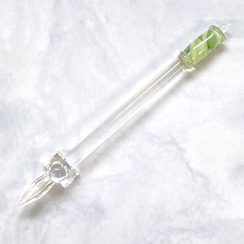 Kokeshi　リボンケーン　Drops 　スプリンググリーン　ガラスペン