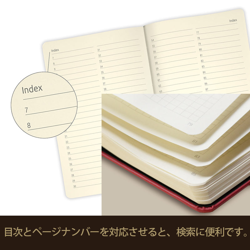 カステリミラノ 1938　HARRIS　TOBACCO BROWN　方眼　ポケットサイズ　手帳